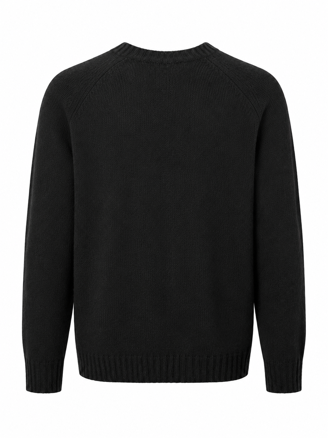Harley of Scotland Herren-Wollpullover Black Rückansicht
